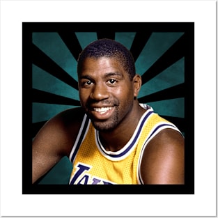 Magic Johnson II Retro Pixel II 70s Posters and Art